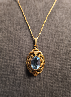 Art Nouveau style Andreas Daub rolled gold necklace