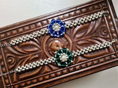 Vintage beaded crystal bracelet