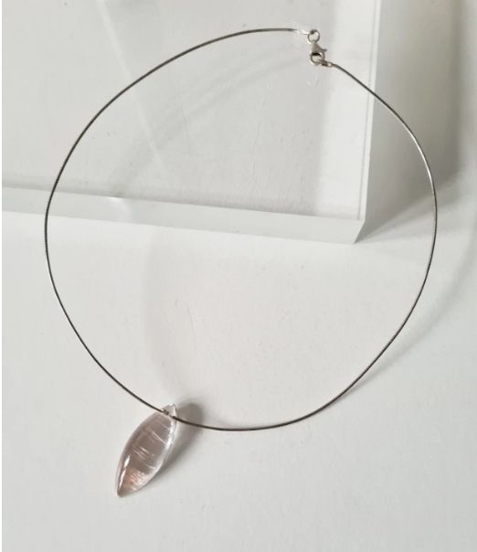 Stunning rutilated quartz on silver wire