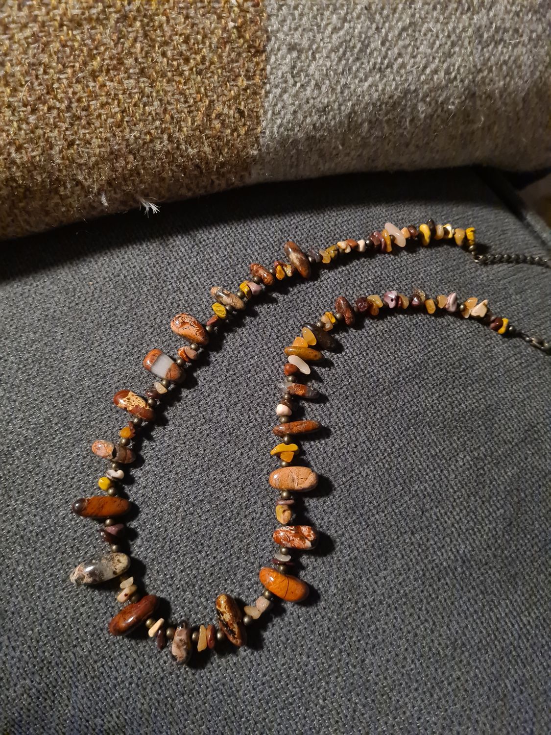 Mookaite semi precious stone necklace
