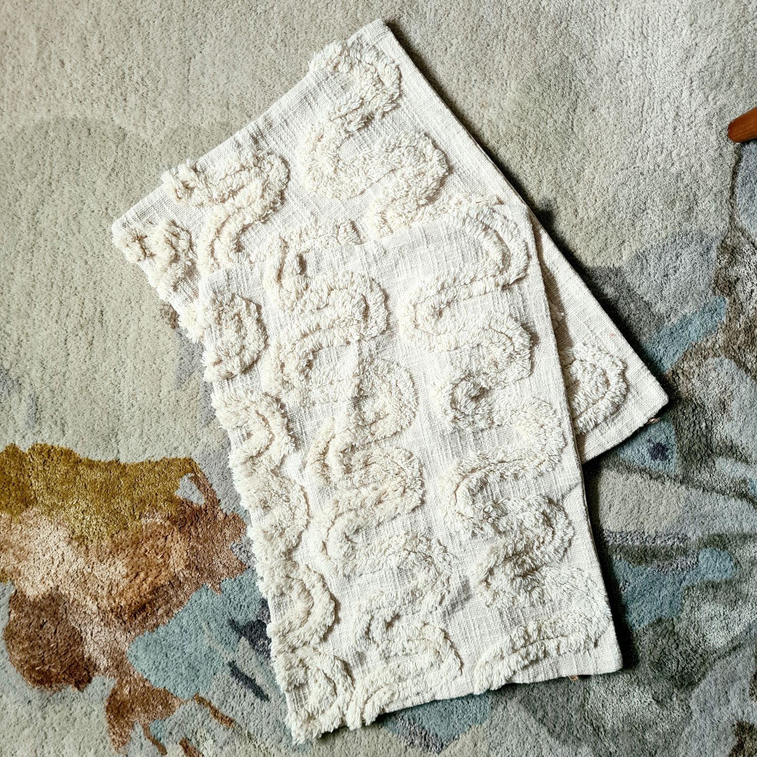 Unused Geometric tufted cushion covers x 2