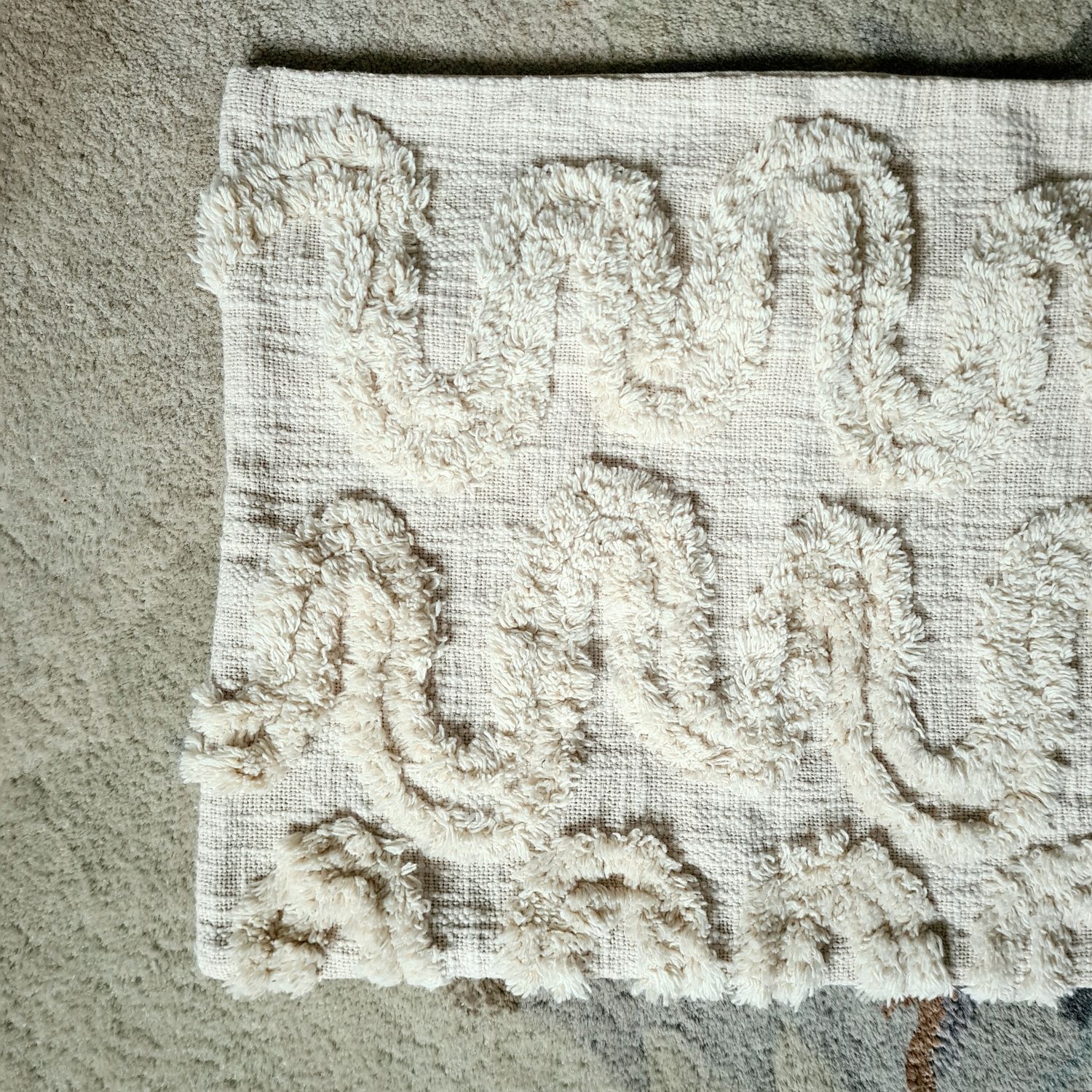 Unused Geometric tufted cushion covers x 2