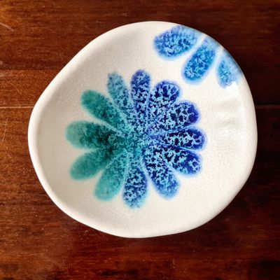 Balla hand painted daisy trinket dish