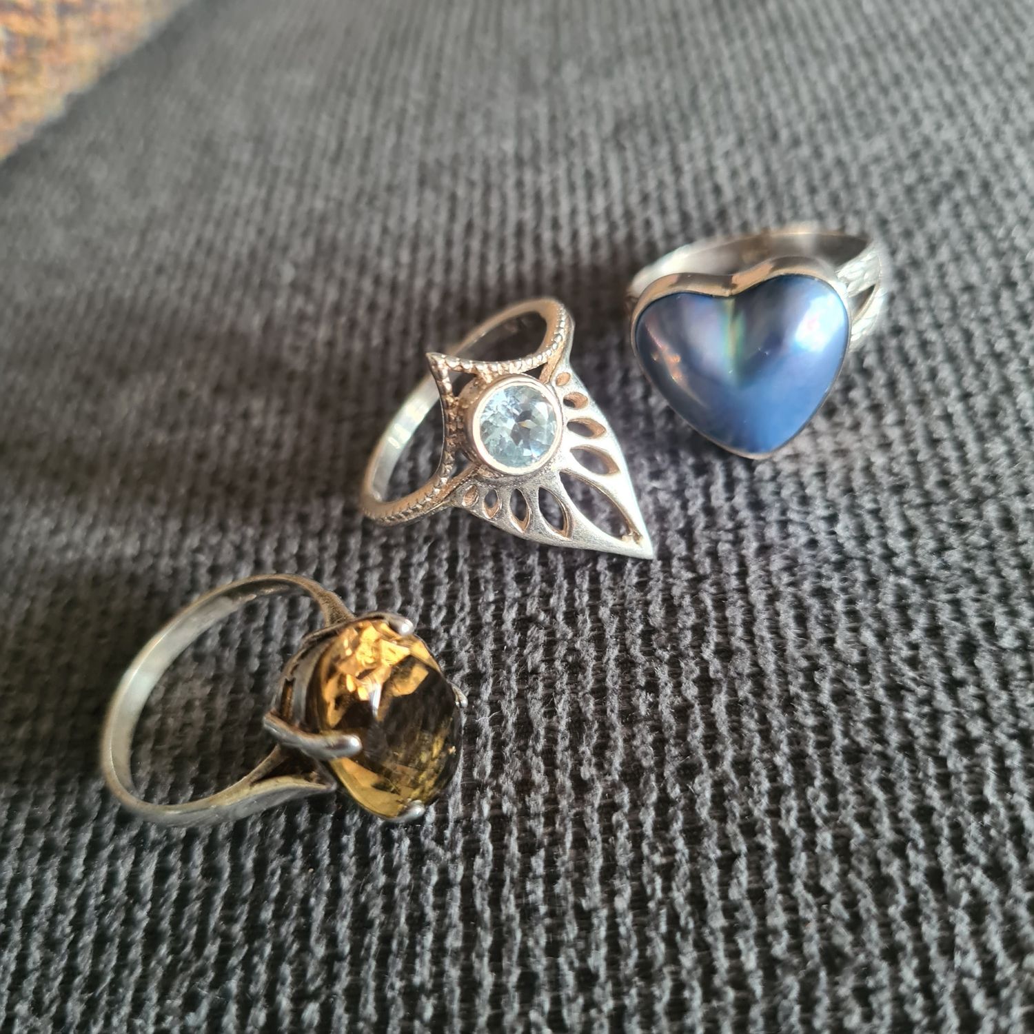 1979 Smoky Quartz gemstone silver ring