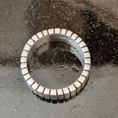 Artisan geometric design silver band