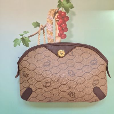 1980's  Christian Dior honeycomb cosmetic pouch | clutch