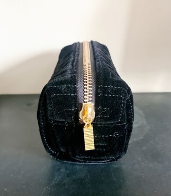 Luxury Balmain Paris Beauty velvet cosmetic bag