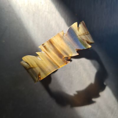 Vintage feather faux horn bangle