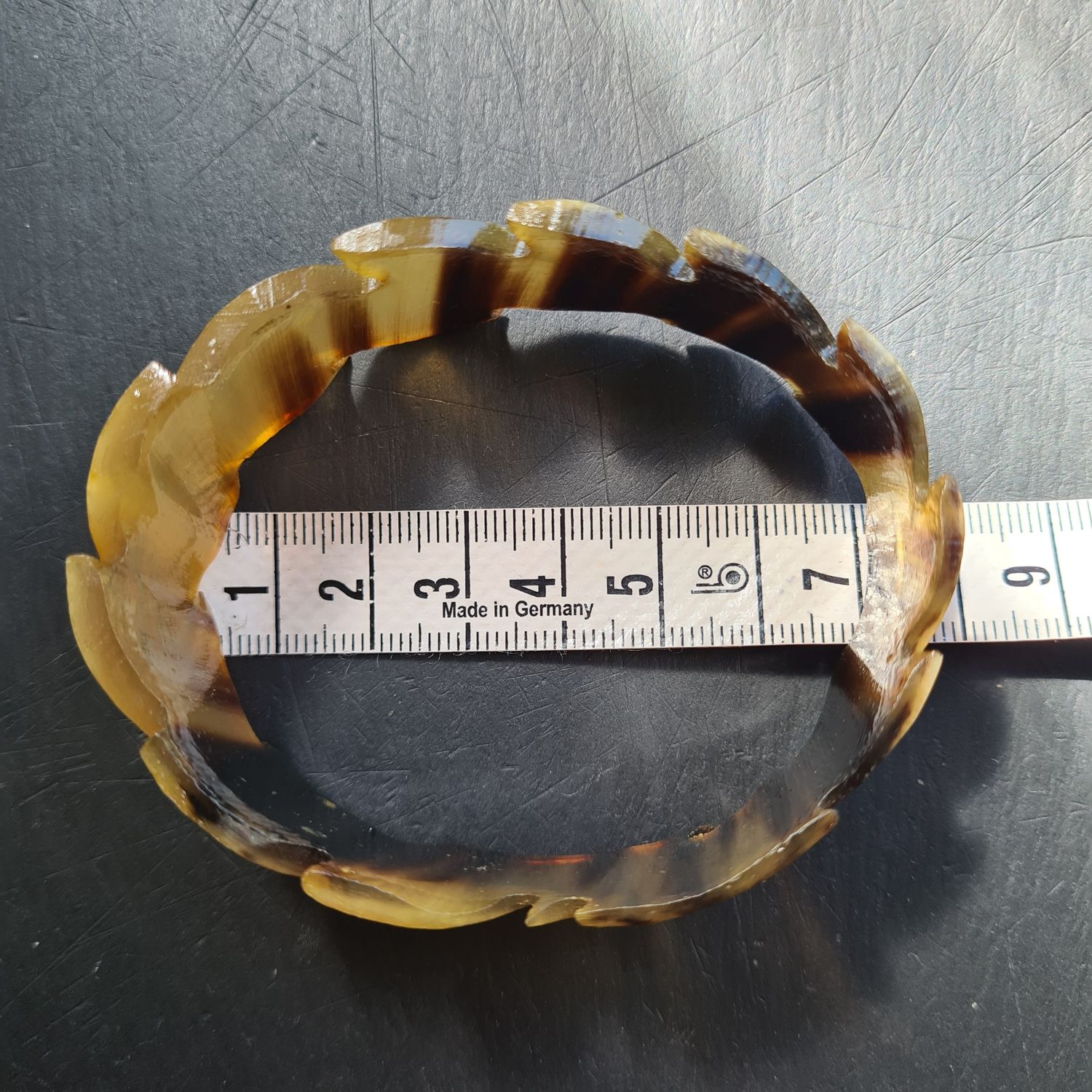 Vintage feather faux horn bangle