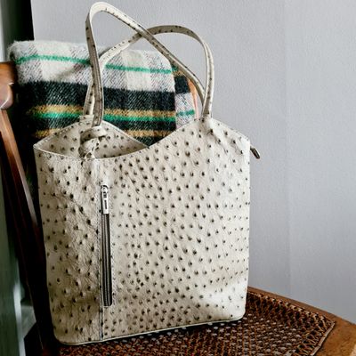 Italian multiway leather bag - As New