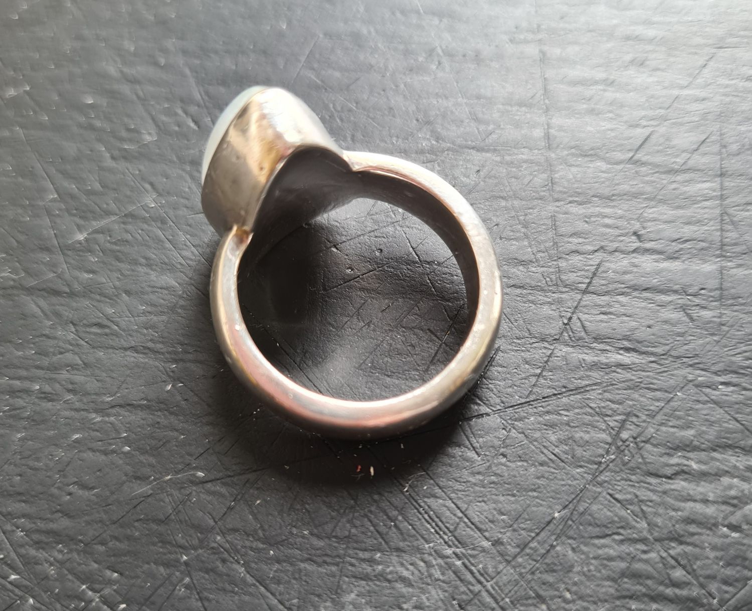 Artisan teardrop Moonstone silver ring