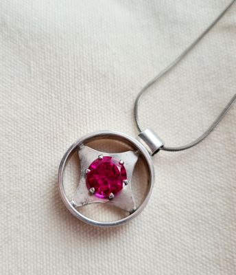 1965 Finnish Kultasepät Salovaara silver necklace