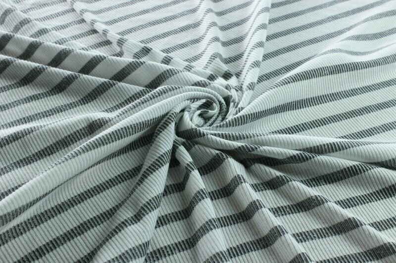 2x1 White Stripe Rib
