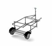 190-275 Double stacker adjustable height un braked extended drawbar