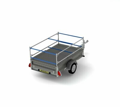 6' x 4' Box Trailer with racks for 2 Toppers 750kg, 13" Wheels