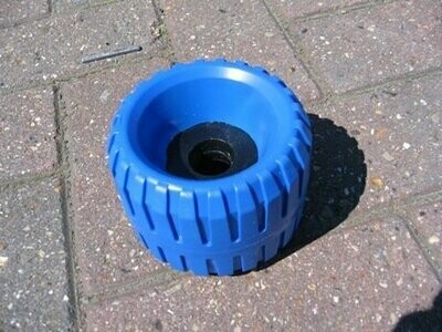 wobbly Roller 106mm diameter 79 mm width BLUE