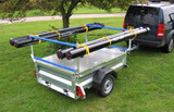 6' x 4' Box Trailer with racks for 2 Lasers 750kg, 13 Wheels