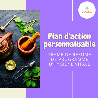 Plan d&#39;action Naturopathique Personnalisable