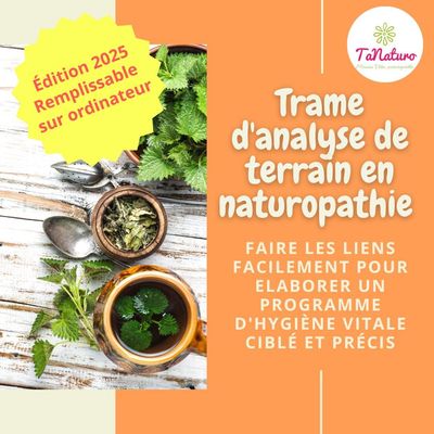 Trame d&#39;analyse de terrain en naturopathie (V3)
