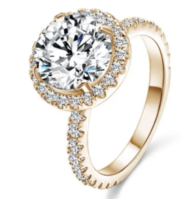 Top seller! On Sale! High quality engagement wedding ring. Moissanite ring. 18K white gold