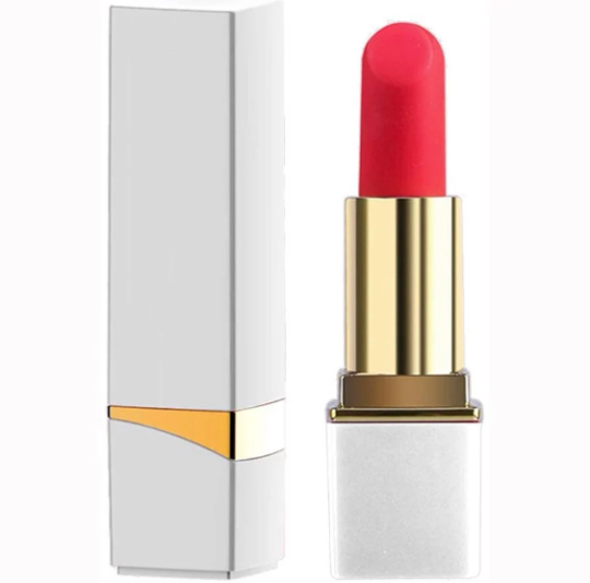 Discreet vibrator with a Lipstick shape soft love vibrator rechargeable (Discreet packaging).