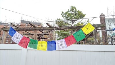 Tibetan Prayer flags Indoor or outdoor Wind-horse cotton - 3" x 2" - 150" length