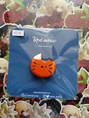 Pin's chat roux "Red meow"