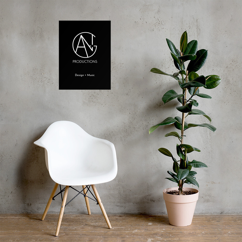 Design &amp; Music - Black Poster