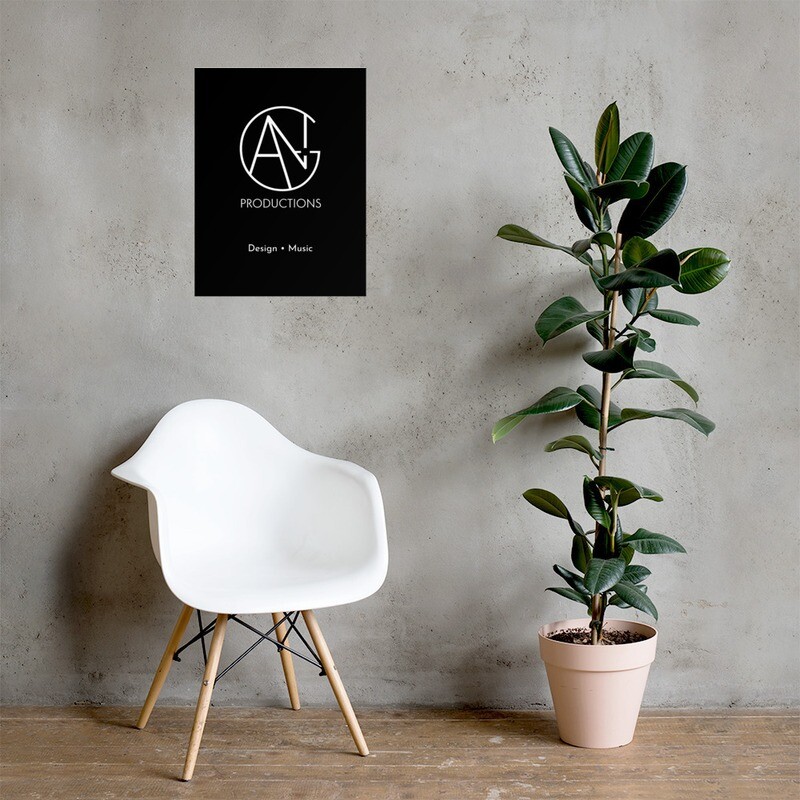 Design &amp; Music - Black Poster
