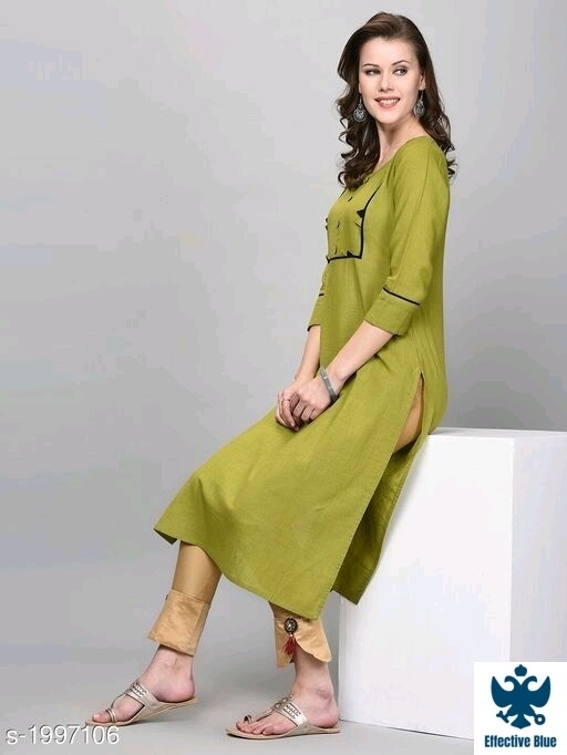 Women kurti Ebiya Elegant Rayon Cotton Embroidery Kurtis