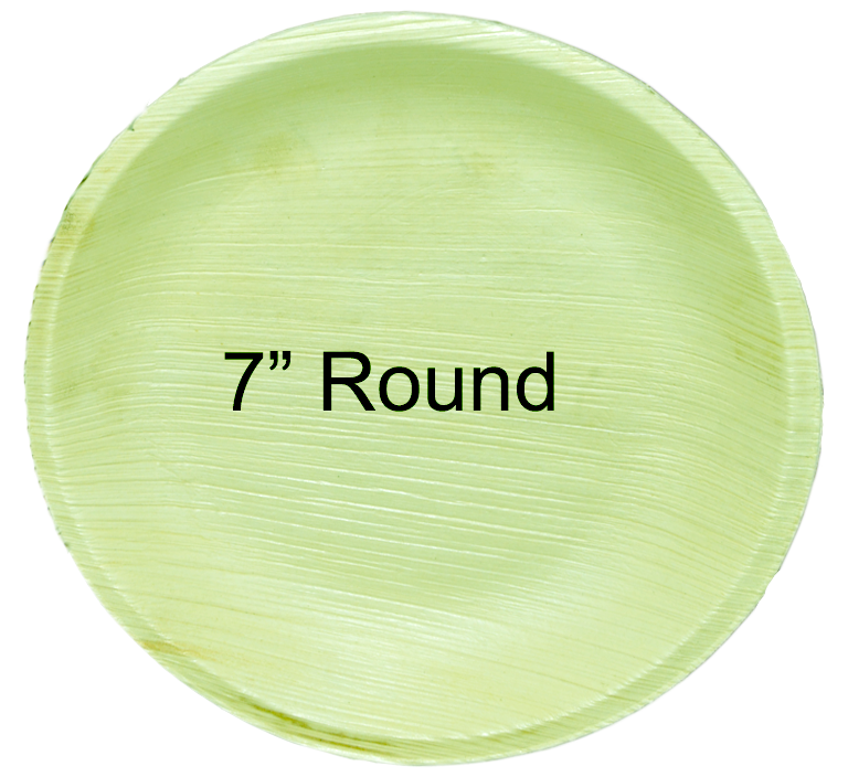 Areca Leaf Disposable 7 inch Round Plate without RIP -25 pcs