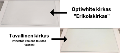 Takaneduslasi optiwhite kirkas 1000x400