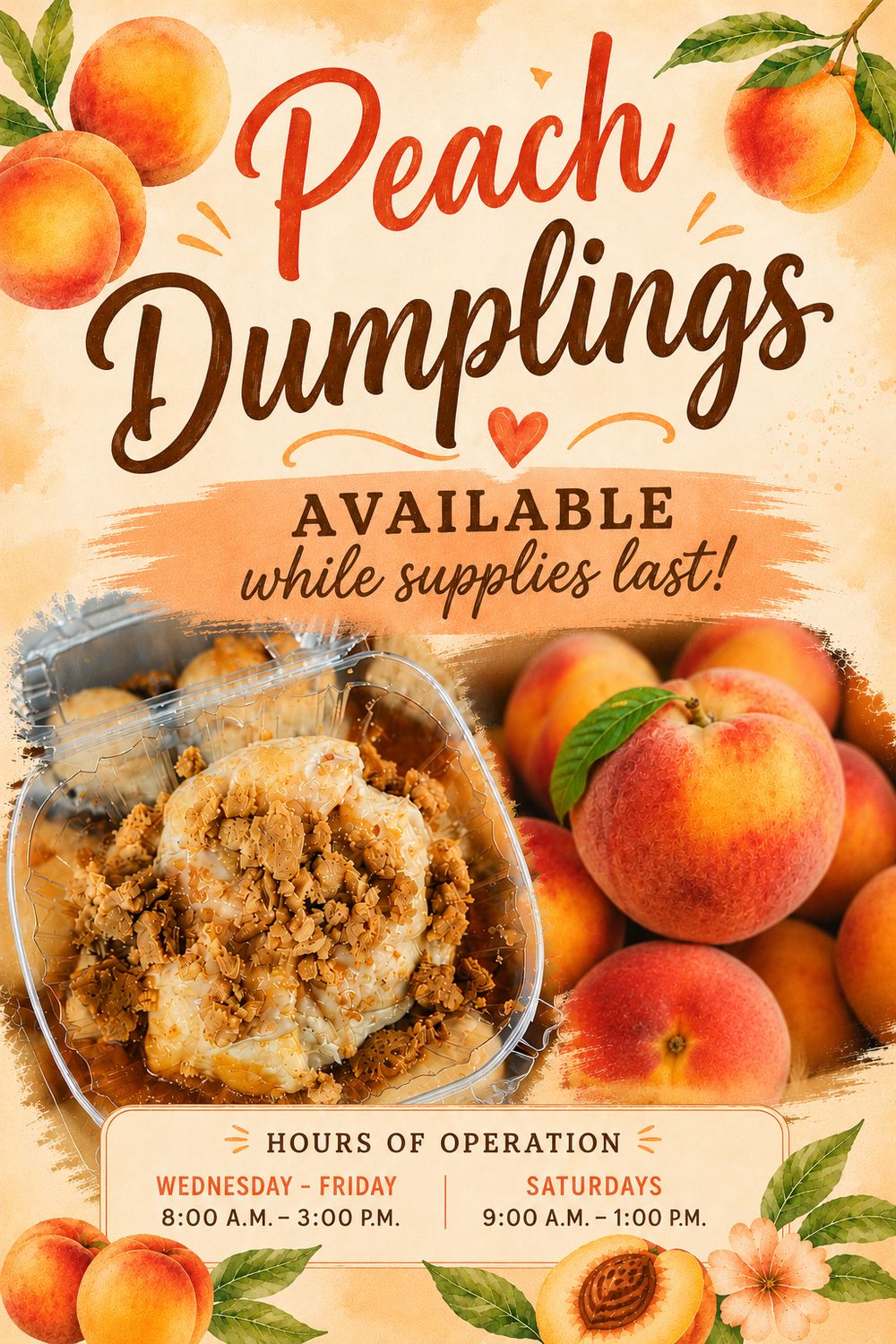 Peach dumplings