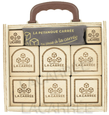 boules carrées par 6 (3 Logo carré+3 logo dôme) made in France