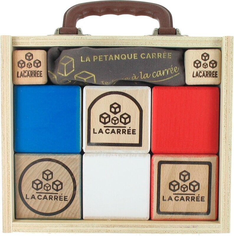 Pétanque à boules carrée BLEU BLANC ROUGE made in France