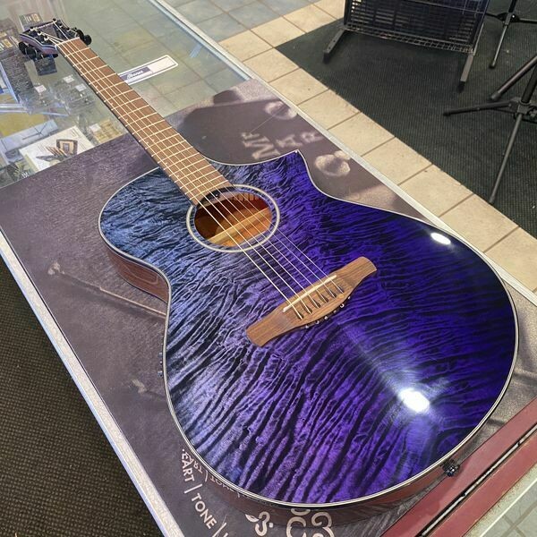 Ibanez AEWC32FM-PSF Purple Sunset Fade Thin-Body Acoustic Electric Guitar