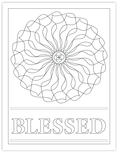 BLESSED COLORING PAGE BLESSED COLORING PAGE