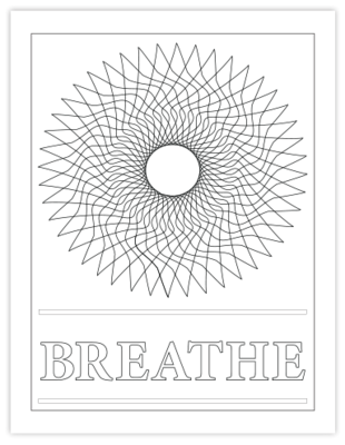 BREATHE COLORING PAGE
