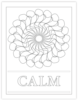 CALM COLORING PAGE