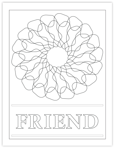 FRIEND COLORING PAGE FRIEND COLORING PAGE