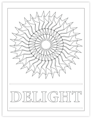 DELIGHT COLORING PAGE