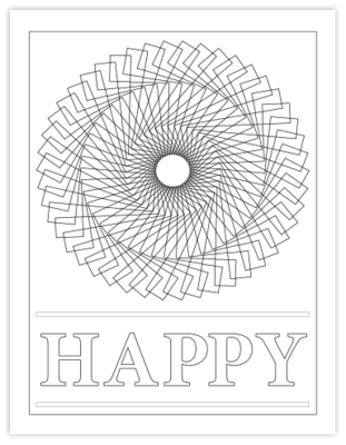 HAPPY COLORING PAGE