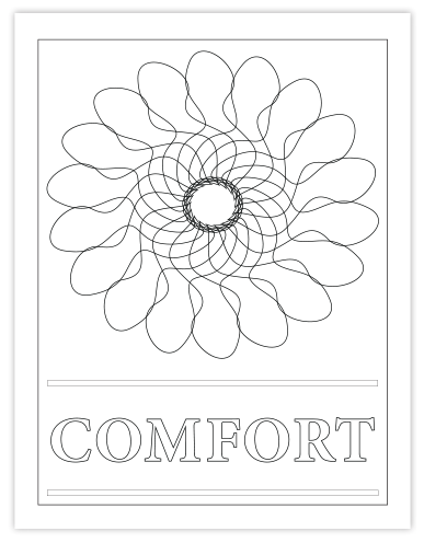COMFORT COLORING PAGE