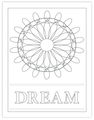 DREAM COLORING PAGE