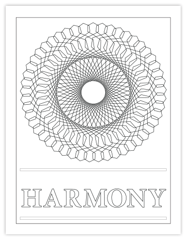 HARMONY COLORING PAGE