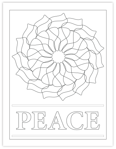 PEACE COLORING PAGE PEACE COLORING PAGE