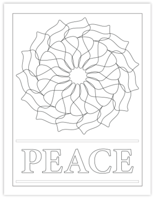 PEACE COLORING PAGE