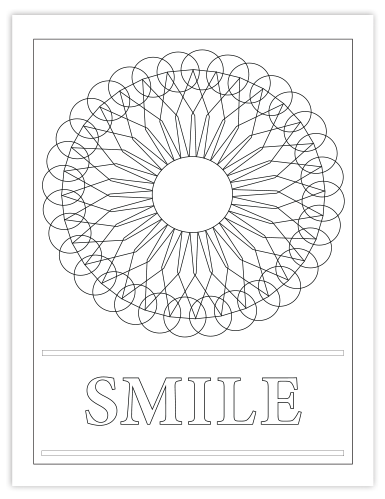 SMILE COLORING PAGE SMILE COLORING PAGE