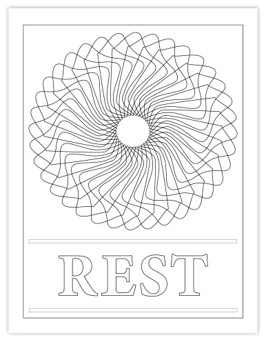 REST COLORING PAGE