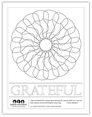 GRATEFUL COLORING PAGE